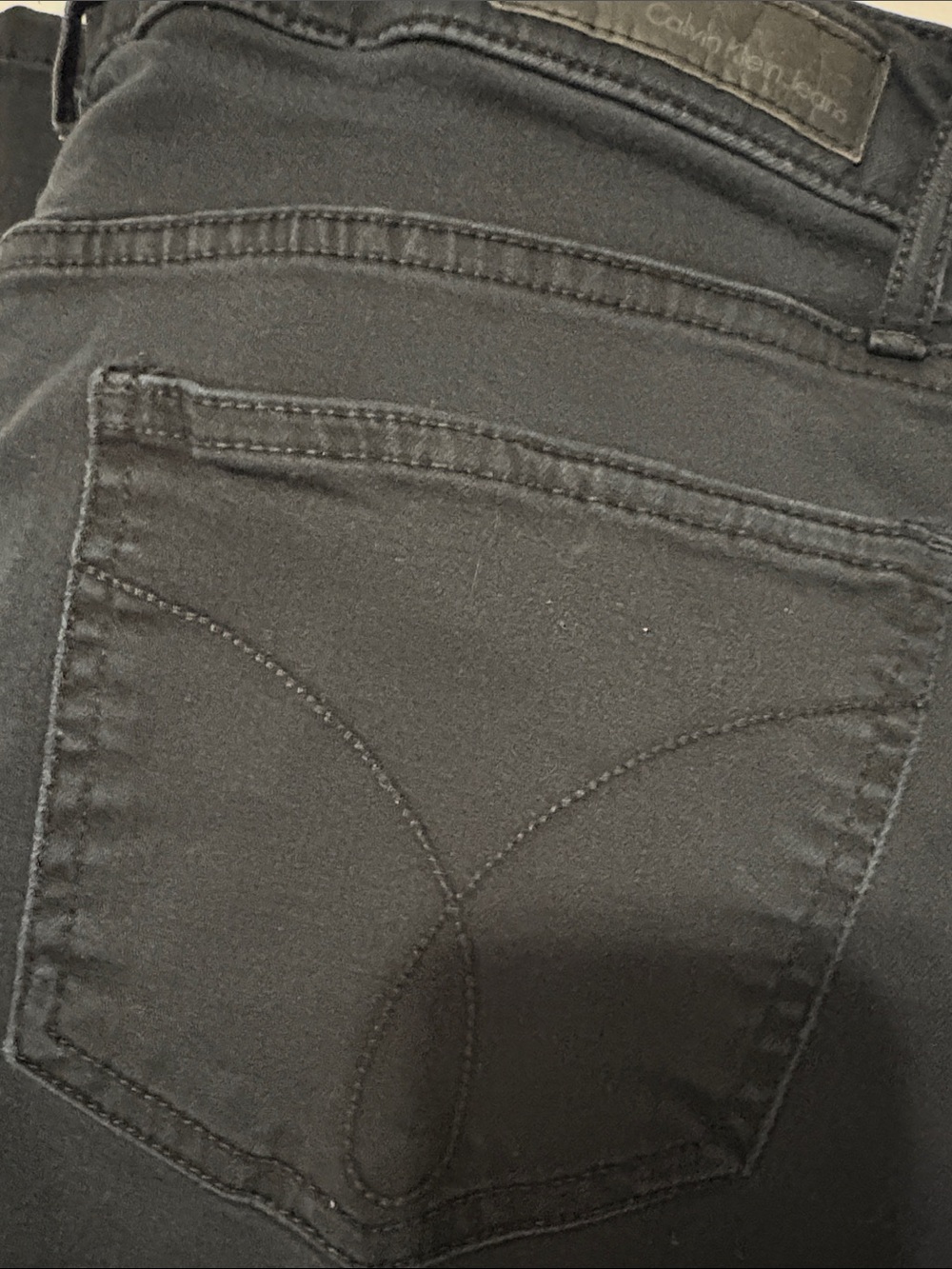 Calvin Klein Jeans Black Straight-Leg Women's Pants - Picture 2 of 4
